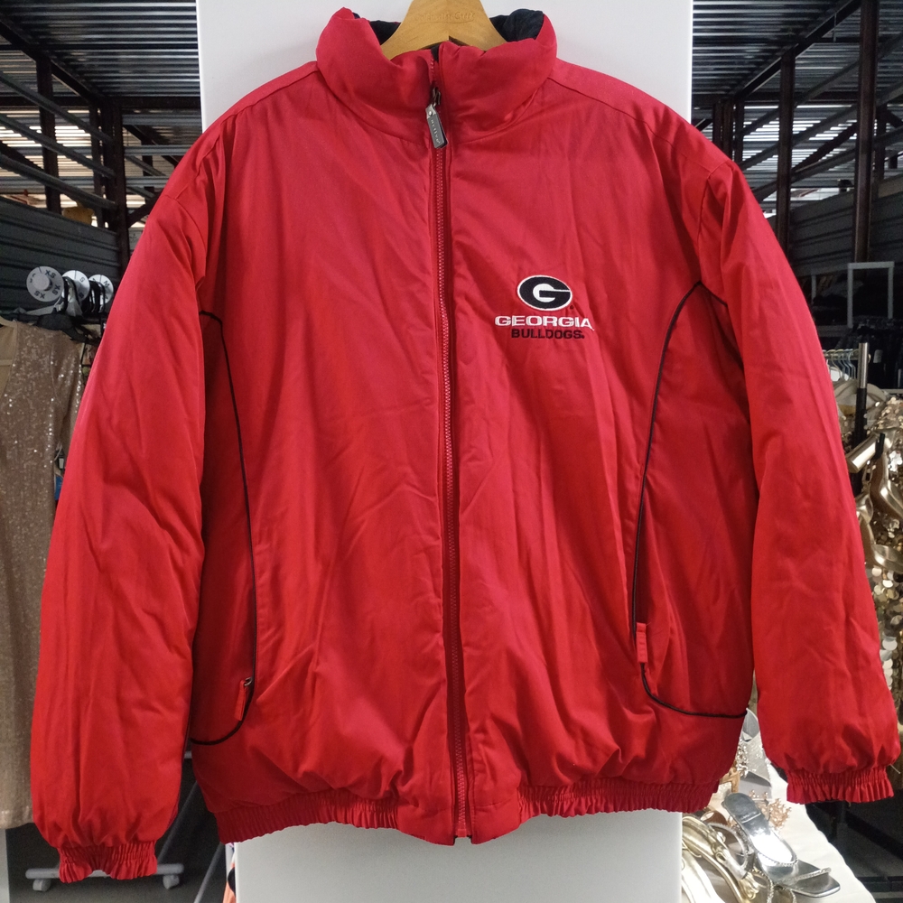 Active Georgia Bulldogs Red/Black Reversible Bomber Jacket